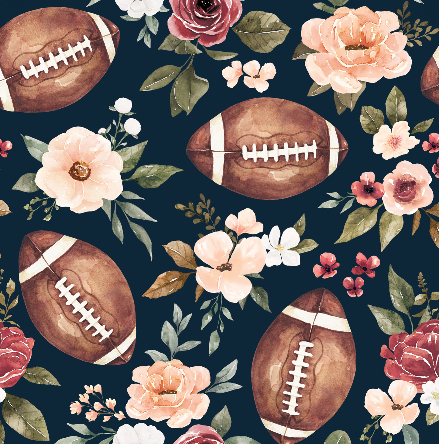 Floral Fall Footballs